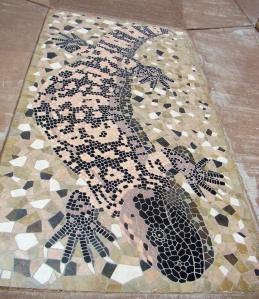 Tile Gila Monster at Museum Entrance