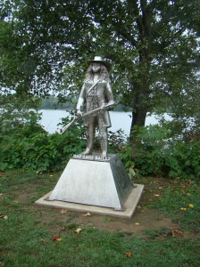 Statue of Mad Anne Bailey along the Ohio River