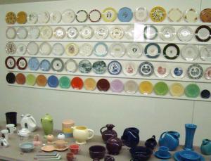 Display of Homer Laughlin China Company's popular items