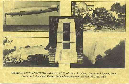 USS Shenandoah Station Memorial Post Card