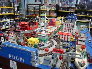 Lego Train Room is animated at the push of a button.