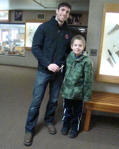 Family member, Steven Cunningham, makes pliers for children today.