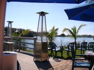 Lunch at an outdoor patio.