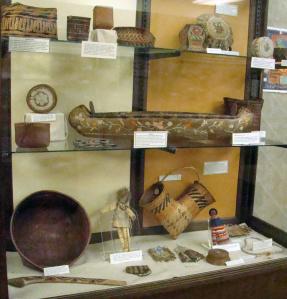 Indian woven artifacts and Kachina dolls