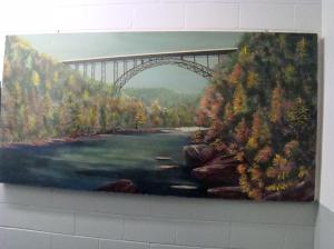 One of many paintings by the prisoners