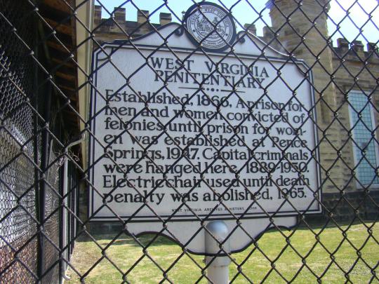 WV Penitentiary Welcome Sign