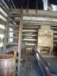 Harris-Bone Cabin through the front window