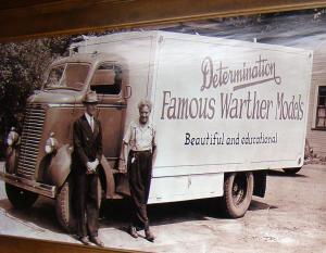 Brothers Fred and Ernest with their Famous Warther Models traveling show