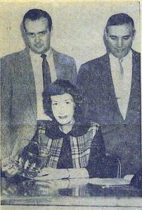 Officers of Variety Glass: Mary Martha Mitchell, president; Tom Mosser, vice-president, Rudy Wencek, treasurer