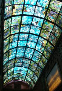 Stained Glass Ceiling at New Vrindaban Temple