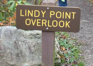 Lindy Point Overlook sign