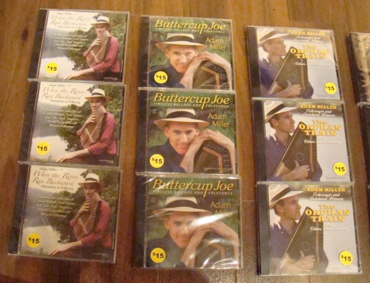Adam's CDs help make his love of folk songs live on even after he has left the area.
