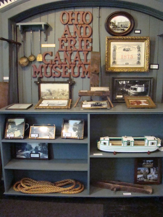 Ohio & Erie Canal Museum with an original firehouse door as background