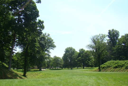Mound opening leads to the informative Welcome Center.