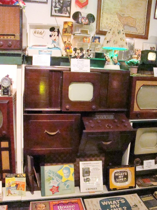 This early home entertainment center from 1948 contained a TV, record player, and radio.