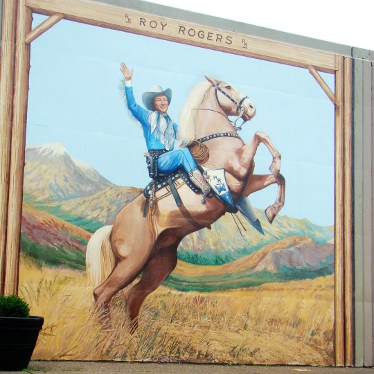 Roy Rogers painting on the Portsmouth Flood Wall.