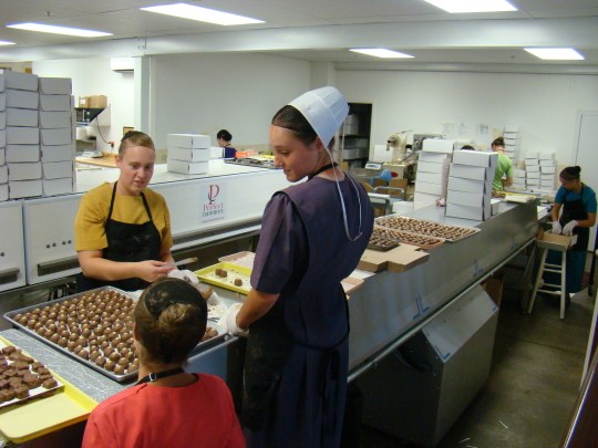 Candy makers at Coblenz Chocolate 