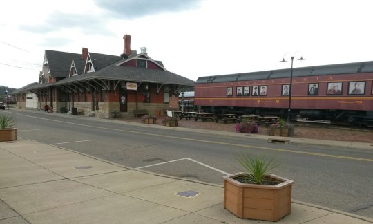 Dennison Depot welcomes guests to its train car museum.
