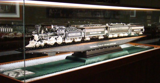 Warther carved this ivory replica train at the age of 80.