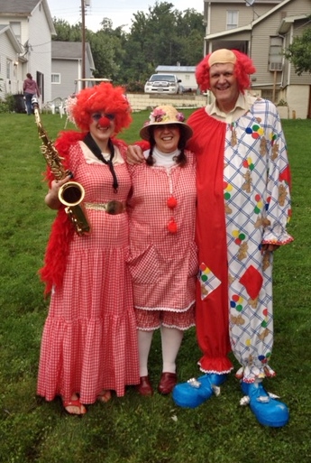 Berk in clown costume at Quaker City