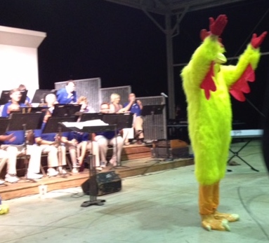 Berk leading the Chicken Dance