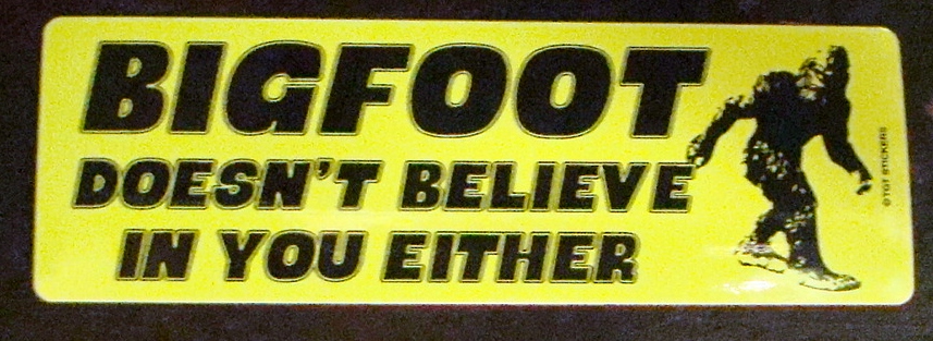 Bigfoot sign