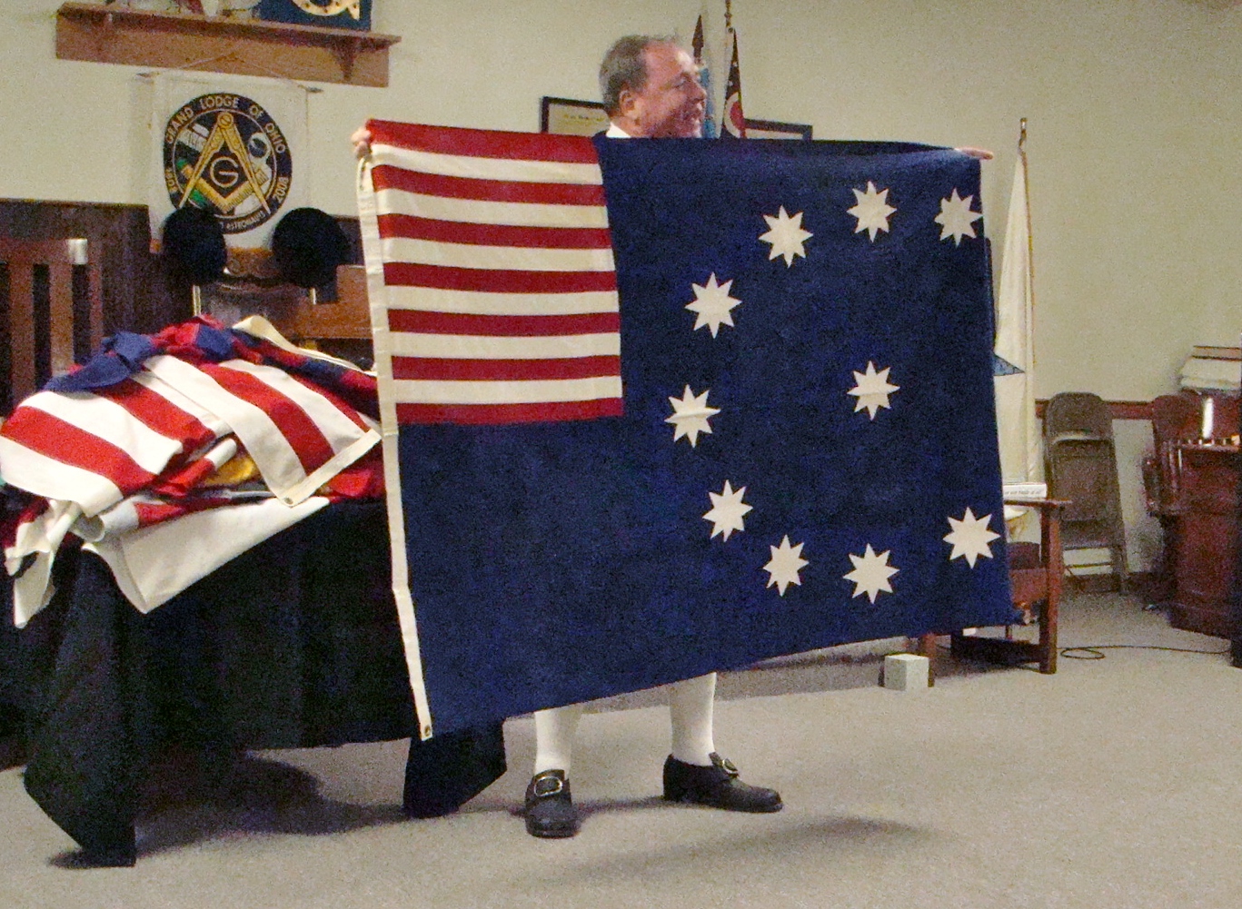 Vane Easton flag -stripes in corner