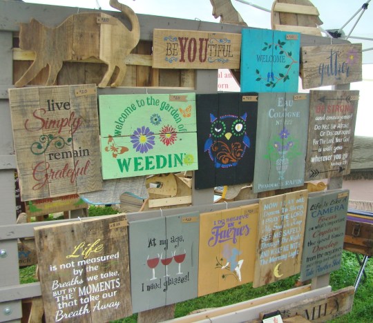Rugs - Sign Display at Festival