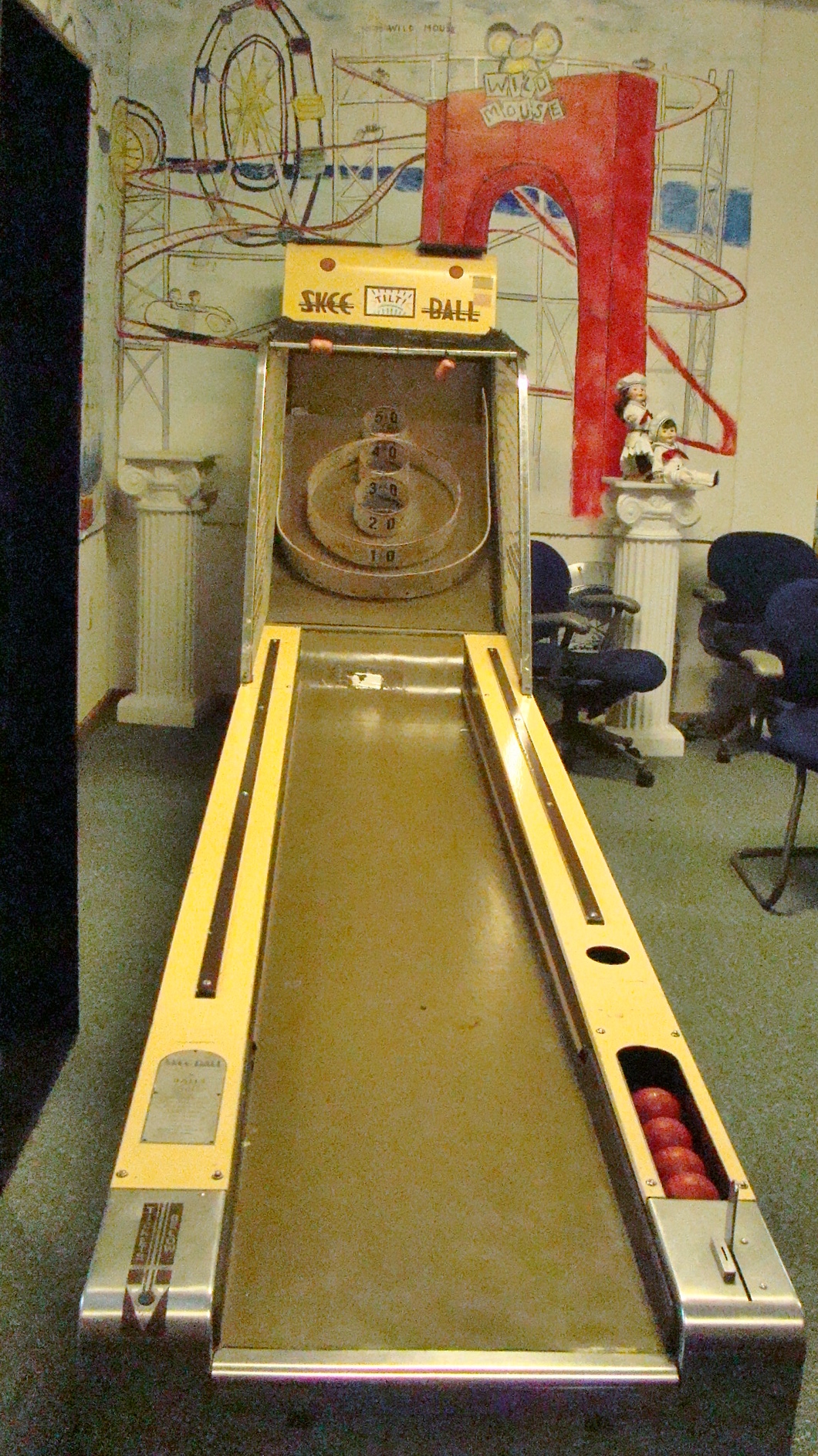 Buckeye Lake Skee Ball and Wild Mouse drawing