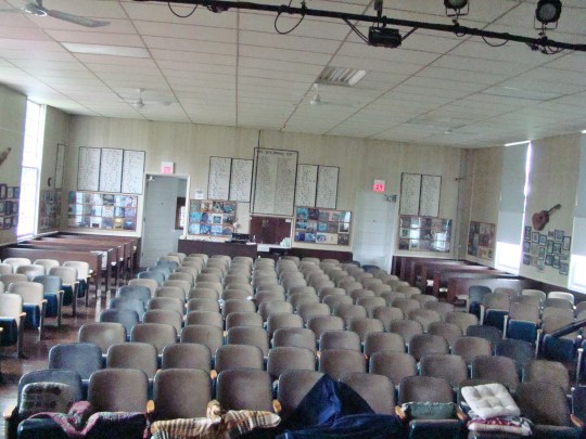 Inside with seats already reserved