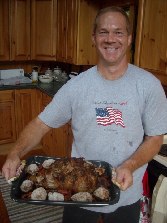 Roasted Leg of lamb and kosher salt crusted new potatoes