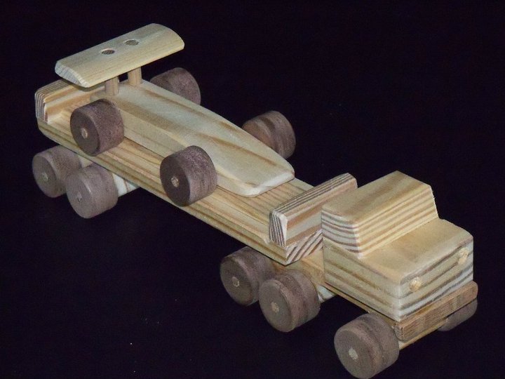 Russ semi with race car