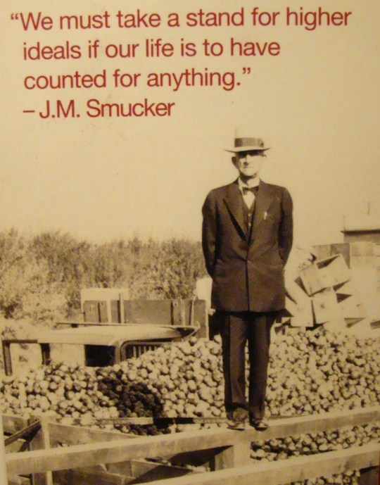 J.M. Smucker on apple bin