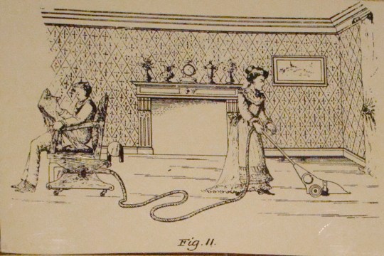 Hoover cartoon Husband rocks to run sweeper