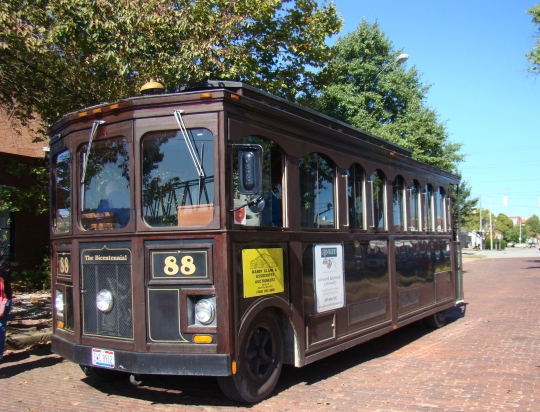 Trolley on Brick Street