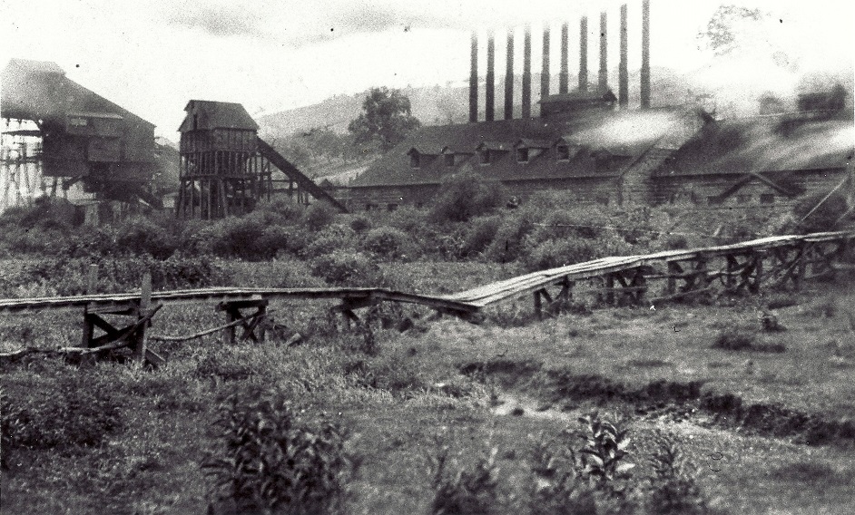 Miners crossed this old wooden bridge to work at  Minnehaha Coal Mine.