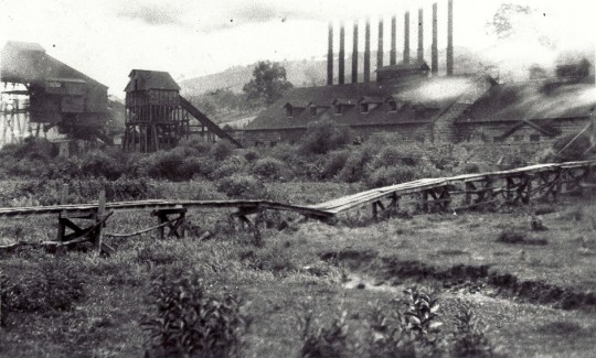 Miners crossed this old wooden bridge to work at  Minnehaha Coal Mine.